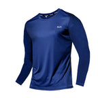 T-shirt de sport à manches longues en soie glacée pour homme