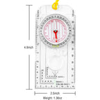Règle Boussole Militaire Multifonction – Orientation, Carte, Survie – Randonnée, Camping, Chasse