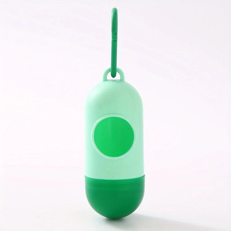 Distributeur de Sacs à Déjections Forme Pilule – Porte-Sacs pour Collier & Laisse de Chien