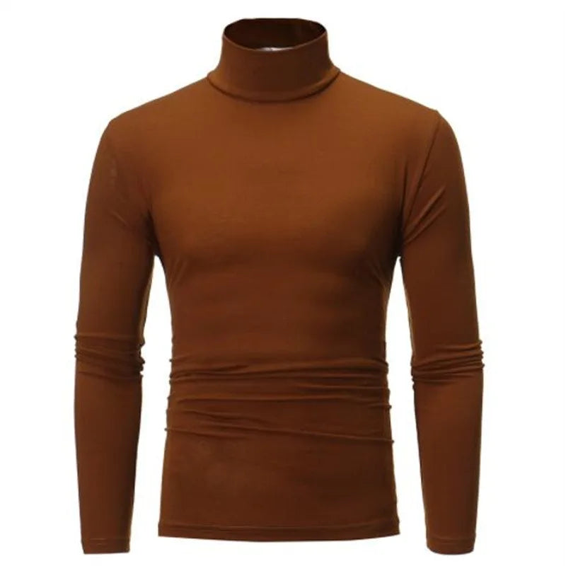 T-shirt Col Roulé Homme – Coupe Slim, Manches Longues, Respirant, Casual