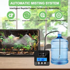 Humidificateur pour Reptiles – Système de Brumisation Automatique avec Minuterie et Buses Rotatives 360° pour Terrarium