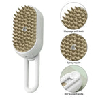 Brosse Vapeur Électrique 3-en-1 pour Chat et Chien – Spray, Massage, Démêlage – Manche Rétractable, Rechargeable USB