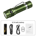 Lampe de Poche EDC 1800lm, Rechargeable USB-C | LED SST40, Optique TIR, Batterie 18650