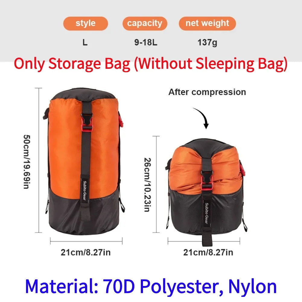 Sac de Compression Imperméable pour Sac de Couchage – Grande Capacité, Ultra-Léger, Camping & Randonnée