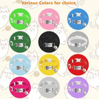 Collier Chat Élastique Personnalisé – Gravure Gratuite, Plaque ID, Clochette & Breloque Lune Anti-Fugue