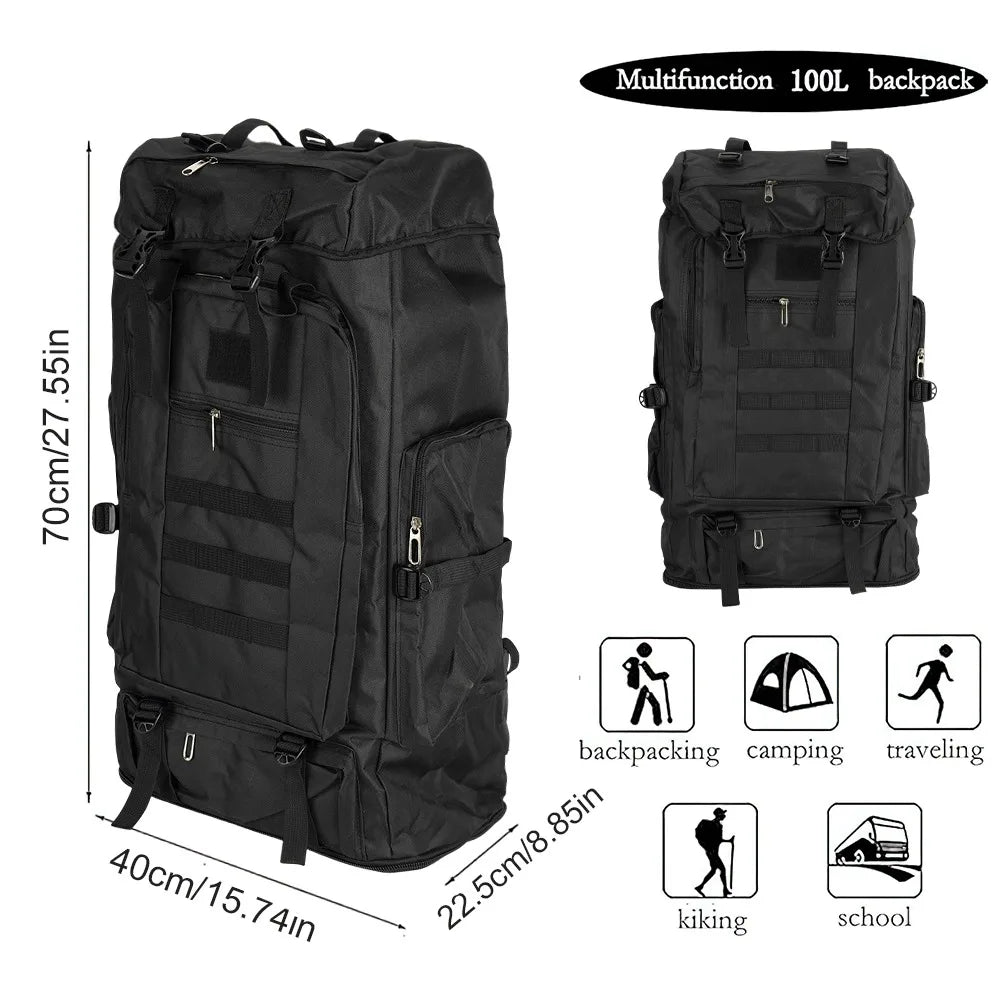 Sac à Dos Alpinisme Grande Capacité 100L Extensible – Respirant, Mixte, Outdoor