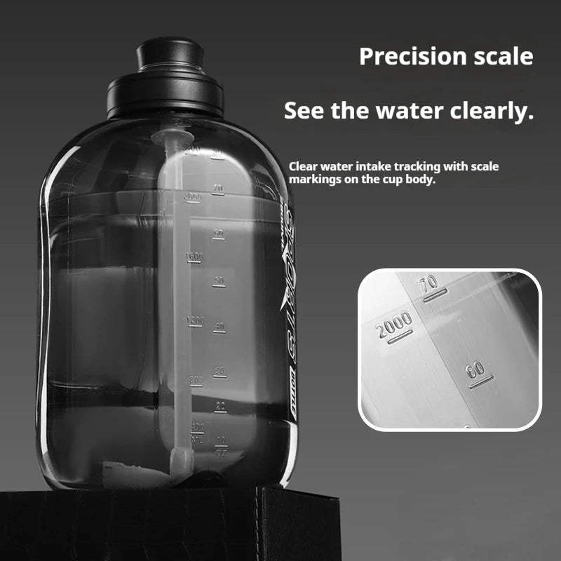 Gourde Sport Grande Capacité 1,8L / 2,8L avec Paille – Portable, Robuste – Idéale Gym, Plein Air
