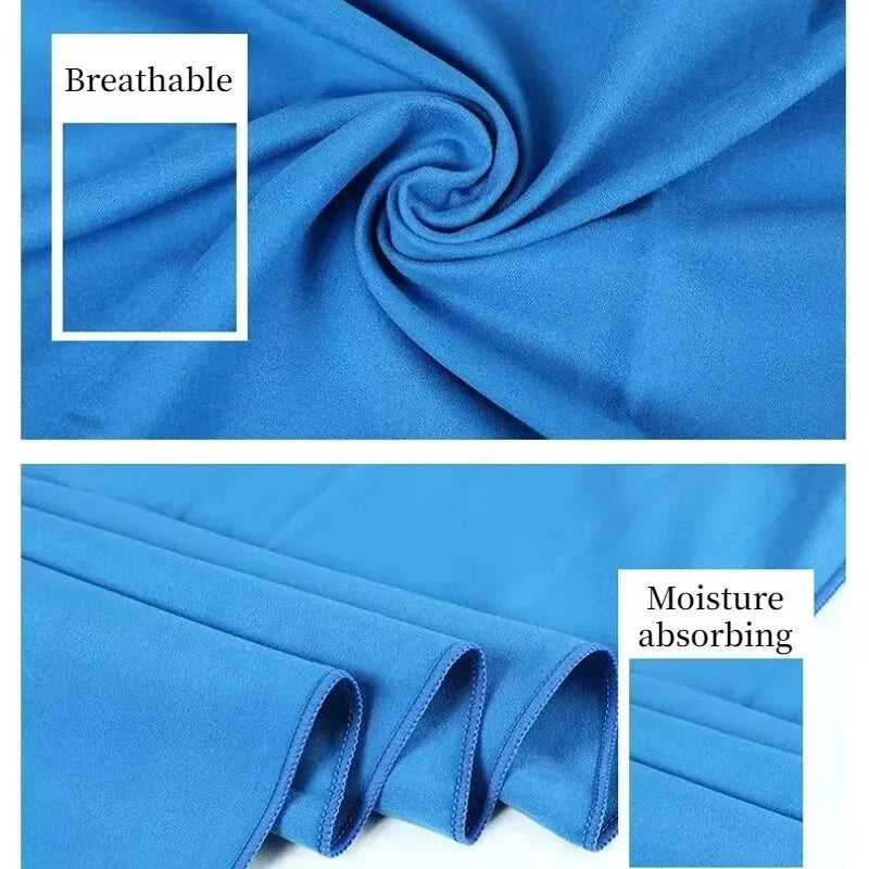 Serviette de Sport à Séchage Rapide 40x80 cm – Bleu, Vert, Orange – Natation, Gym, Camping, Plage