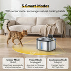 Fontaine à Eau Inox 3,5L pour Chat – Sans Fil et Rechargeable