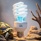 Lampe UVB pour Reptiles 13W/26W – Éclairage Économique à Rayons UV 5.0/10.0 pour Terrarium, Tortues, Lézards et Serpents