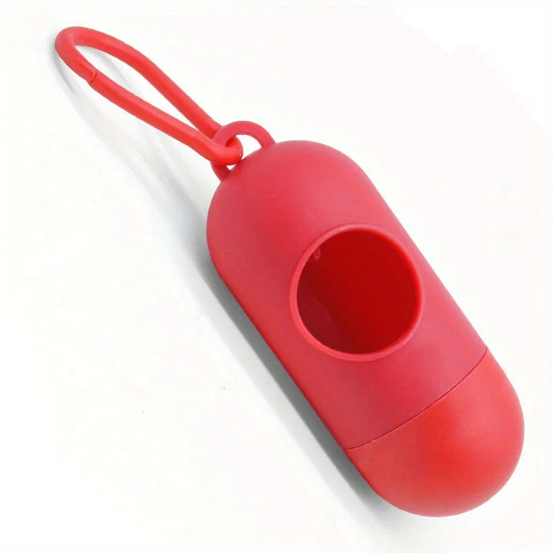 Distributeur de Sacs à Déjections Forme Pilule – Porte-Sacs pour Collier & Laisse de Chien