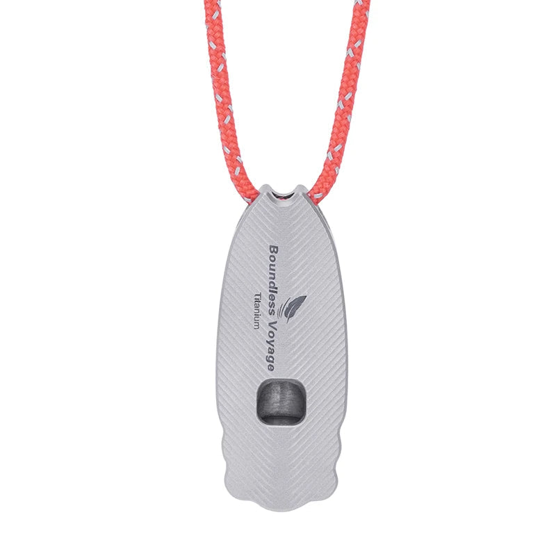 Sifflet de Survie en Titane 120 dB – Sifflet de Survie Compact pour Randonnée, Camping et Secours