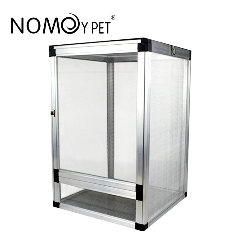 Terrarium Démontable pour Reptiles – Cage à Air en Aluminium avec Porte Frontale et Vue Complète pour Lézards et Caméléons