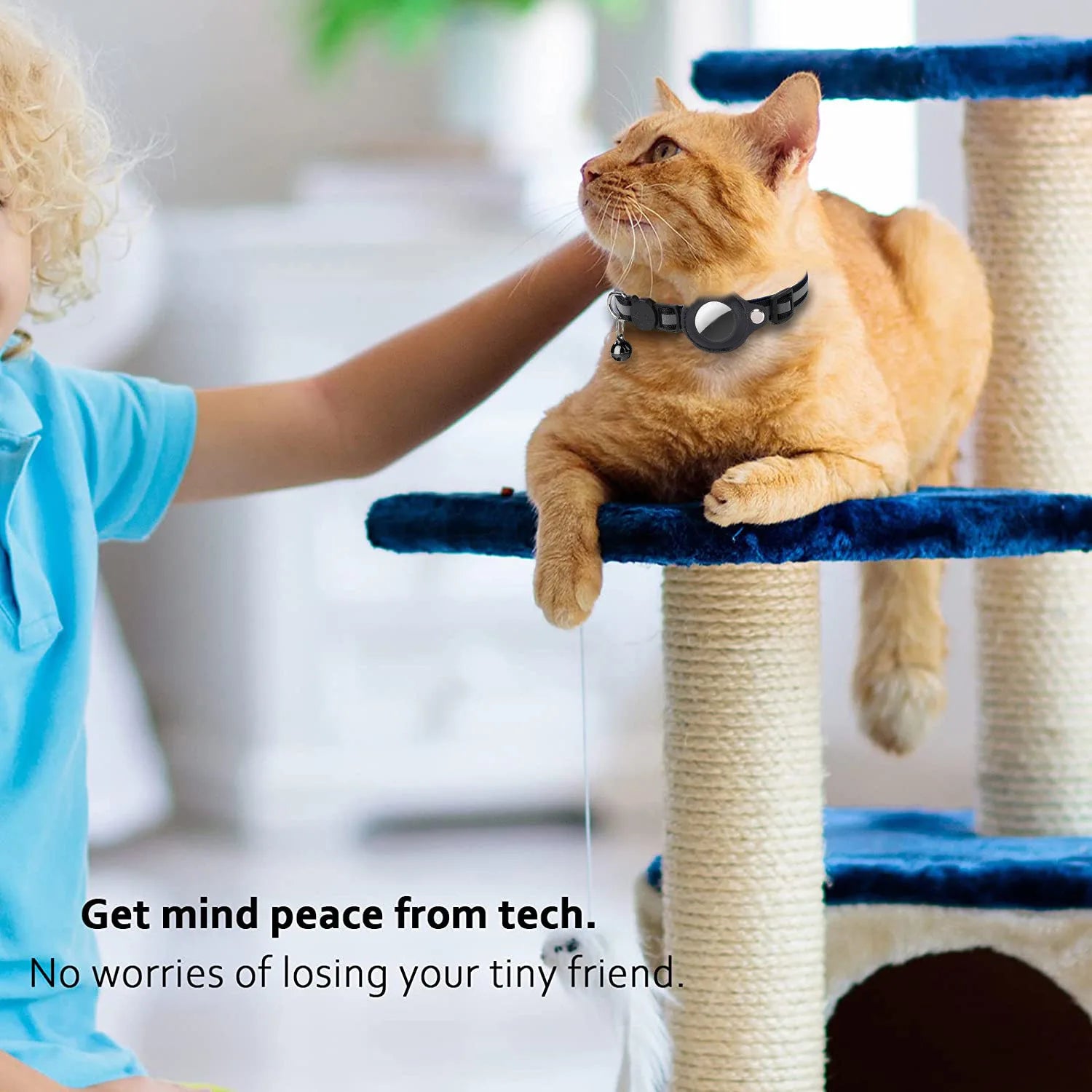 Collier Porte-AirTag pour Chat – Réfléchissant et Ajustable