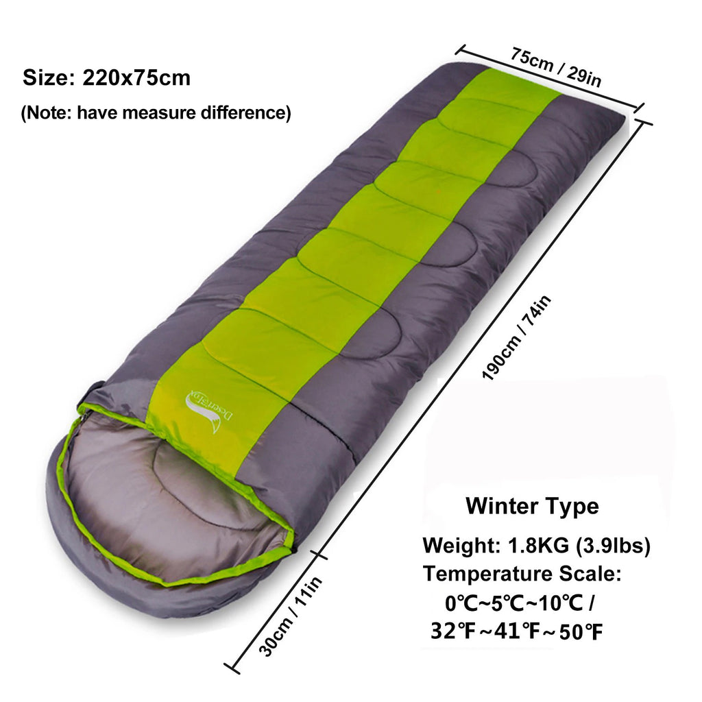 Sac de Couchage Chaud 4 Saisons – Adultes & Enfants, Camping, Randonnée, Voyage avec Sac de Compression