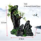 Décoration Aquarium en Résine – Rocaille, Montagne, Grotte, Arbre – Ornement Naturel pour Bac à Poissons