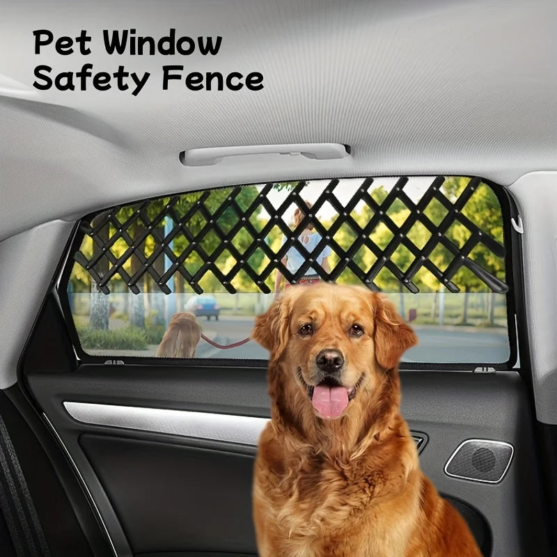 Grilles de Fenêtre de Voiture Réglables pour Animaux – Barrière de Protection Respirante et Rétractable