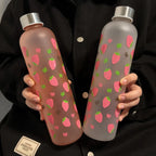 Gourde Motif Fraise 1L – Portable, outdoor, sport, randonée