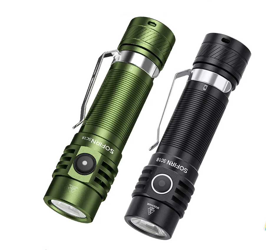 Lampe de Poche EDC 1800lm, Rechargeable USB-C | LED SST40, Optique TIR, Batterie 18650