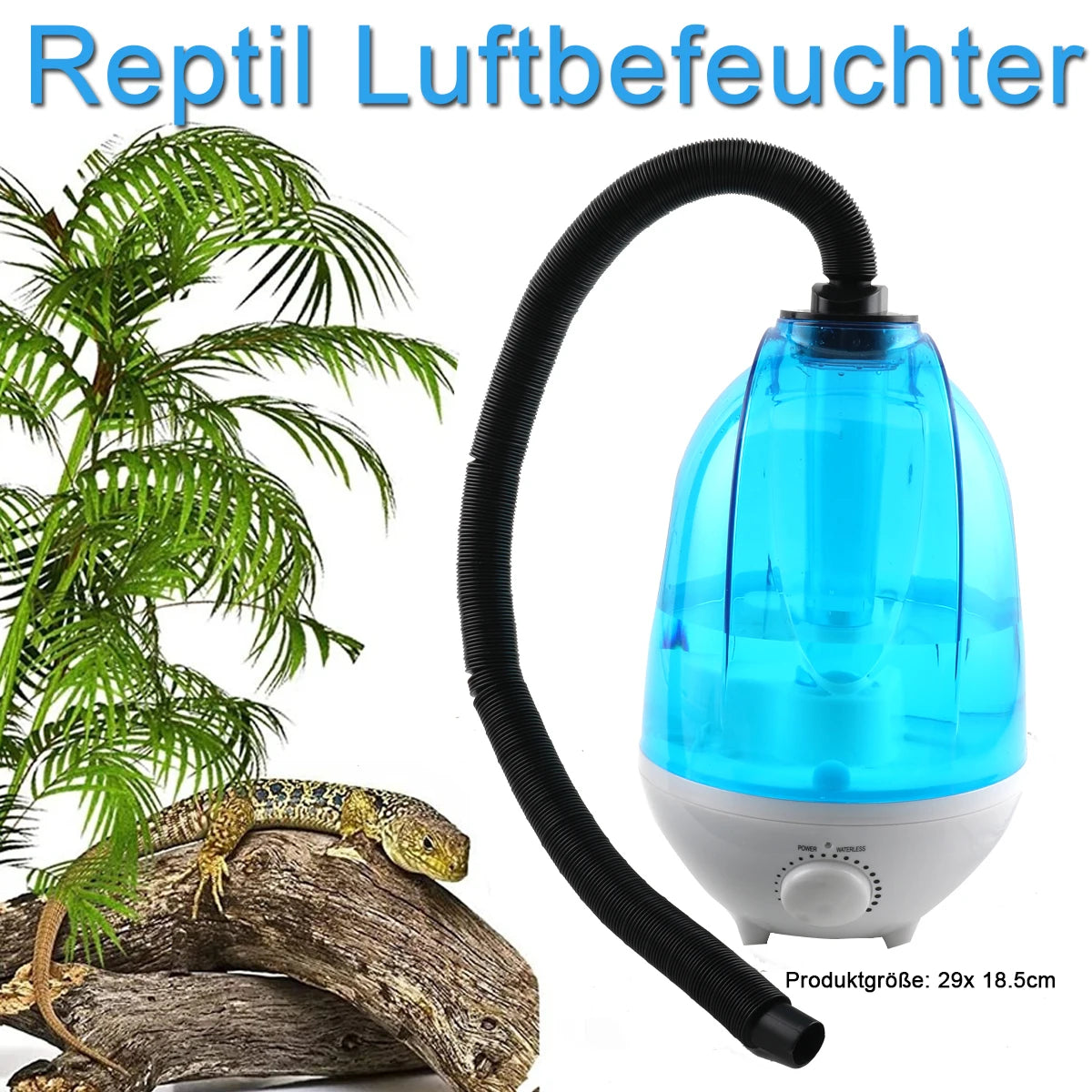 Humidificateur pour Reptiles 4L 220V Prise EU – Brumisateur Terrarium Grande Capacité, Tuyau Réglable, pour Serpent Lézard Tortue Amphibien