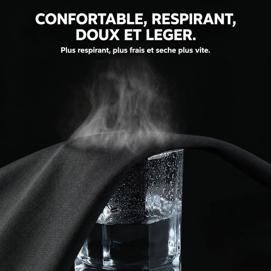 Confortable, respirant, doux et léger en français