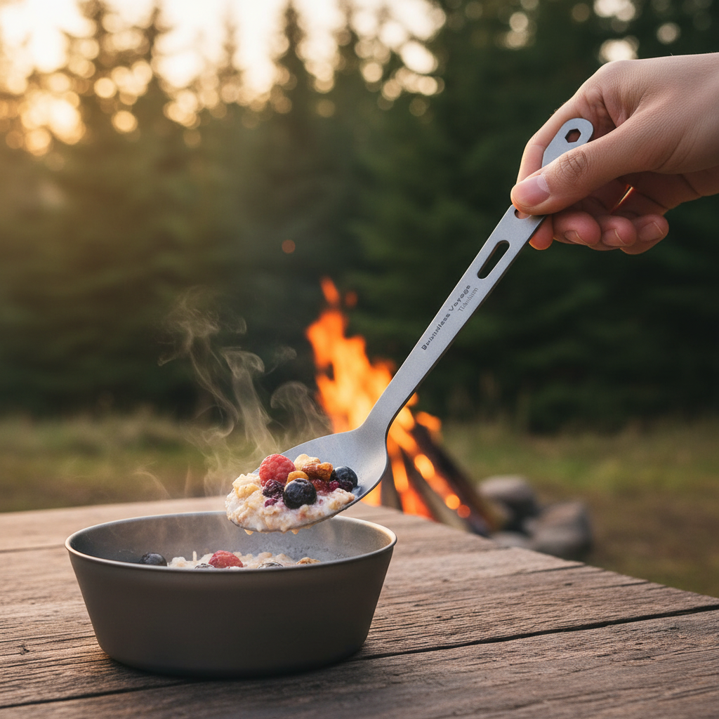 Cuillère titane manger outdoor