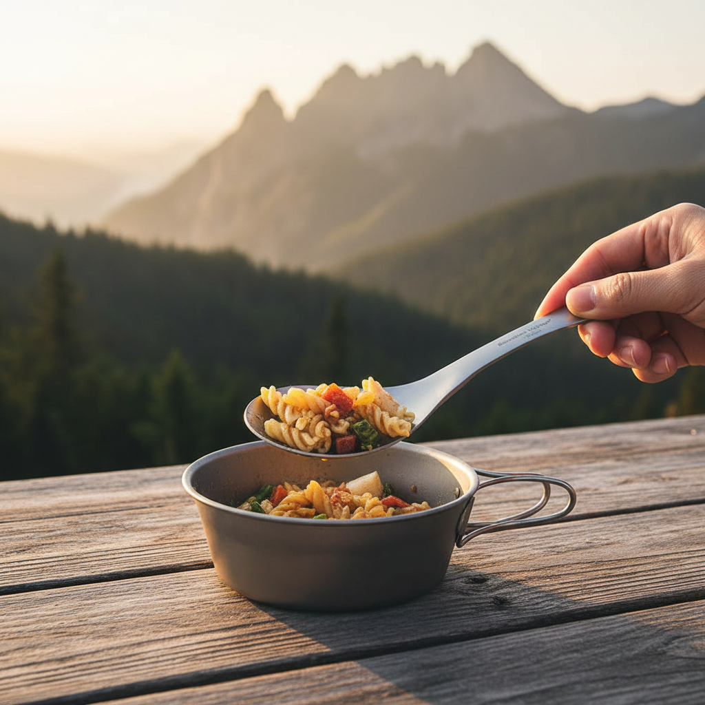 Cuillère titane repas outdoor