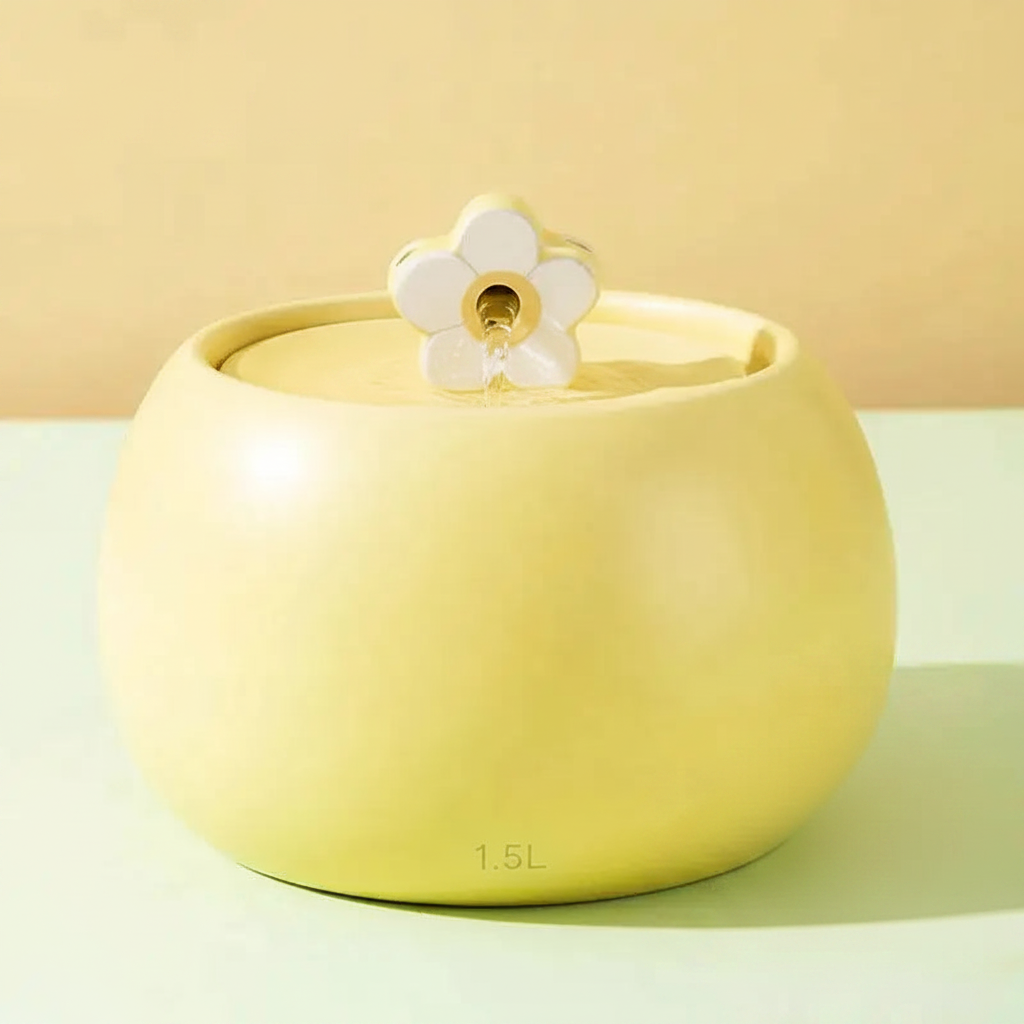 Fontaine à Eau Céramique pour Chat – Pompe Silencieuse 1L/1,5L