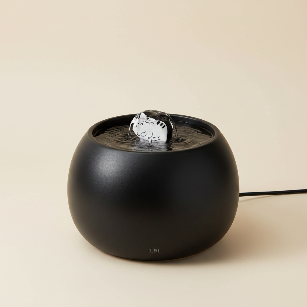 Fontaine à Eau Céramique pour Chat – Pompe Silencieuse 1L/1,5L