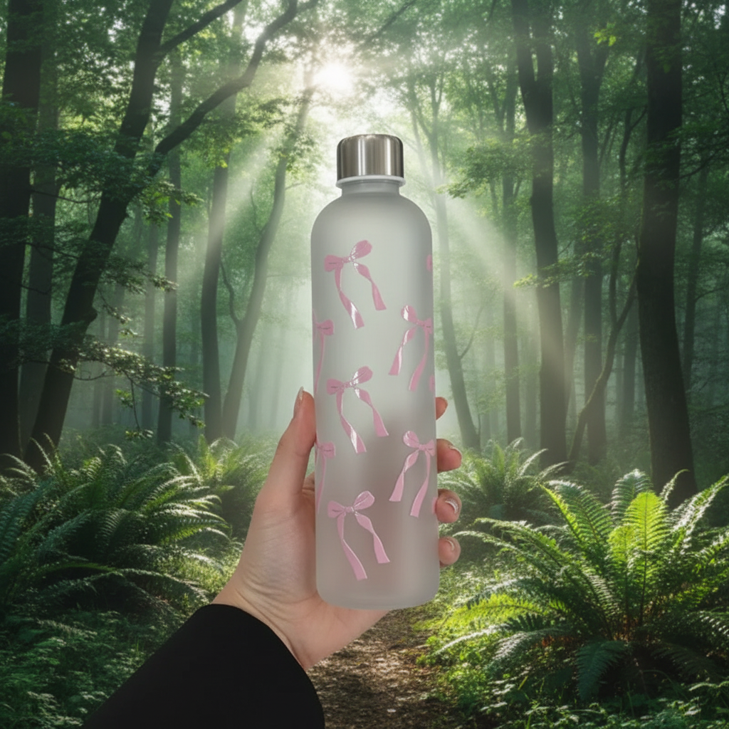 Gourde rose - forêt matinale
