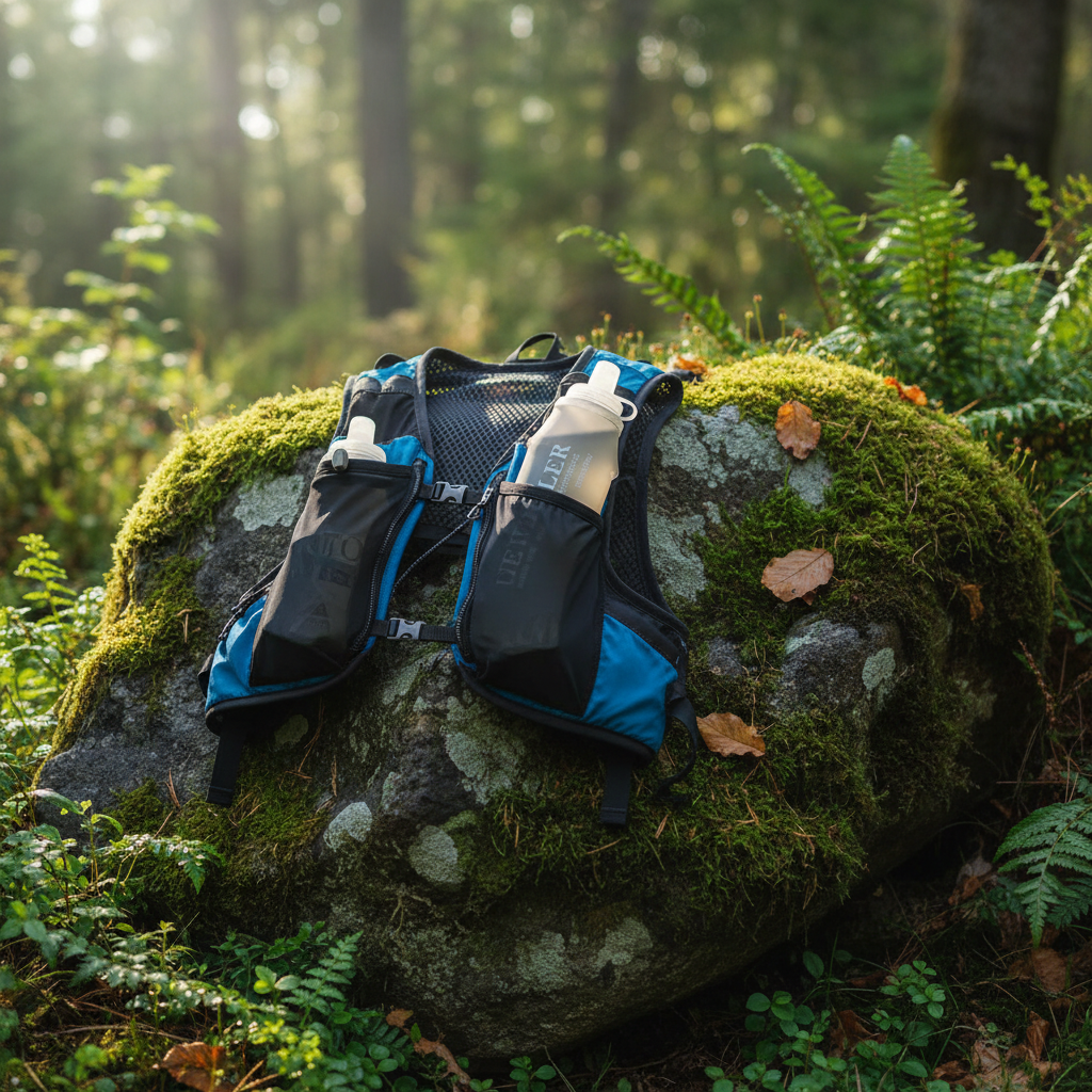 Gris - veste trail forêt