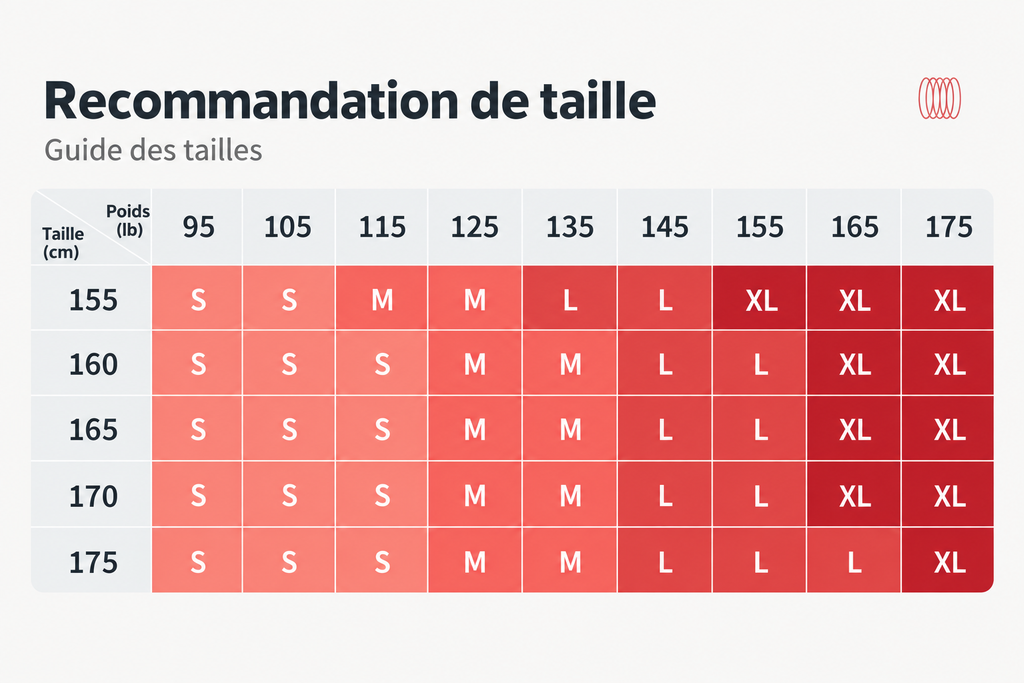 Guide des tailles en français