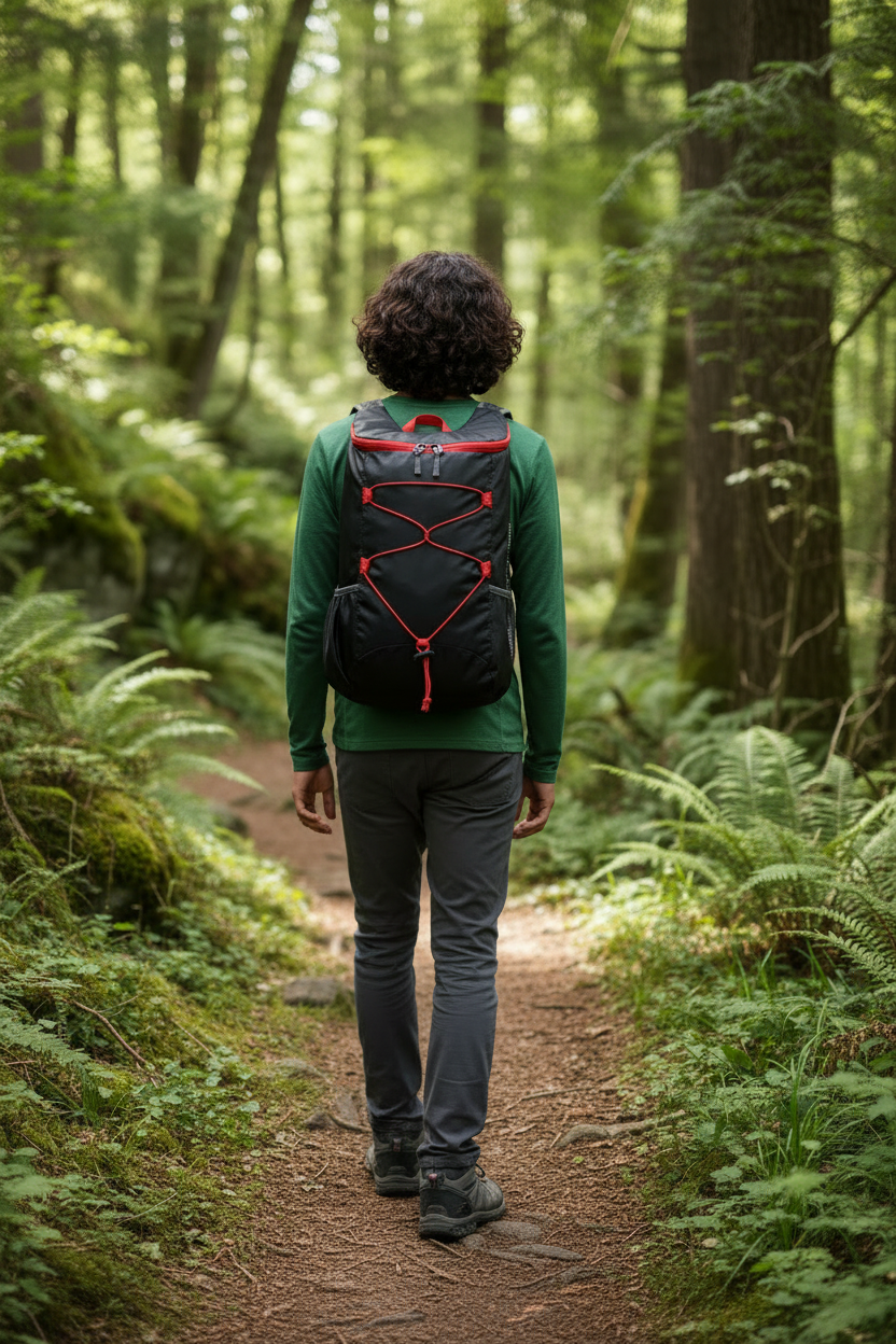Jeune métissé de dos avec sac à dos