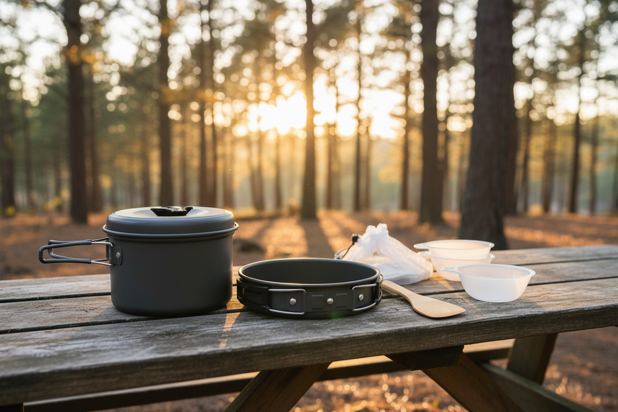 Kit cuisine camping clips métalliques