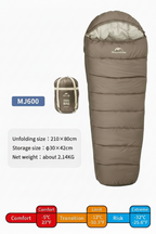Naturehike MJ600 marron avec logo et températures