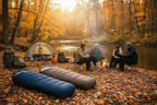 Naturehike sacs à côté de la tente automne rivière