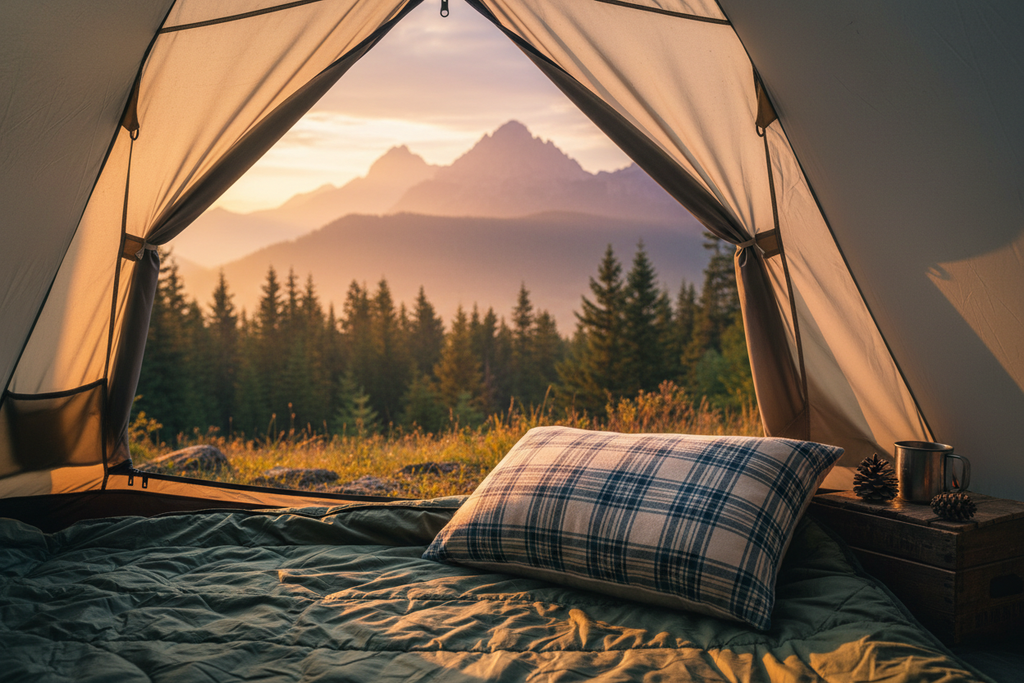 Oreiller de camping – scène lifestyle