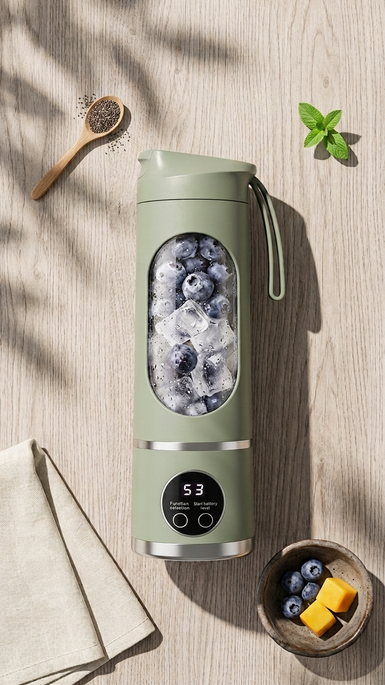 Mixeur Portable Rechargeable USB – Blender À Main pour Smoothies, Milkshakes et Jus de Fruits