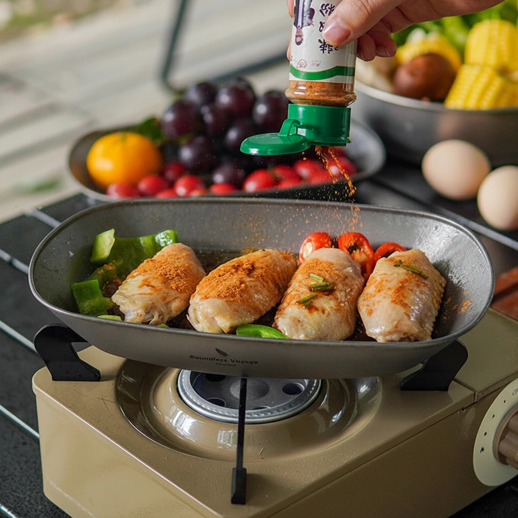 Poulet grillé réchaud
