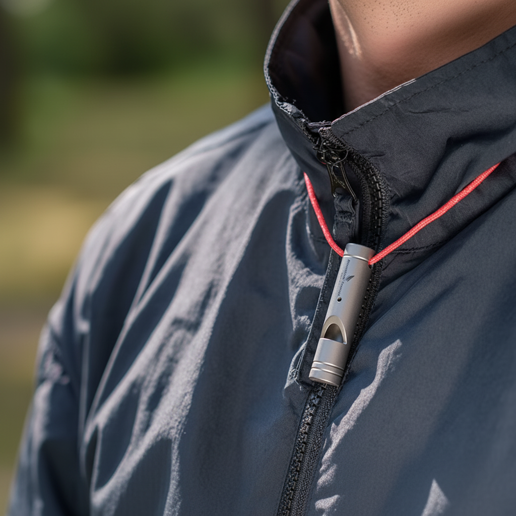 Sifflet titane veste outdoor cordon rouge