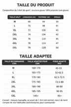 Tableau de tailles en français