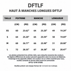 Tableau des tailles du haut DFTLF en français