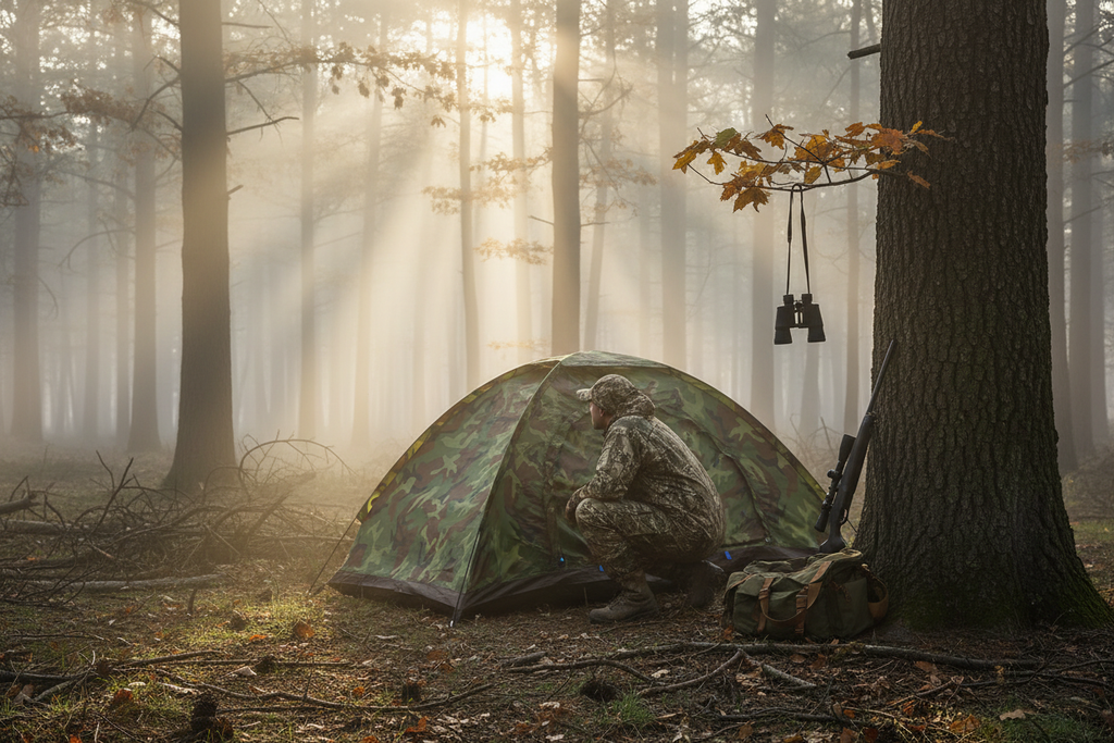 Tente camo chasse forêt