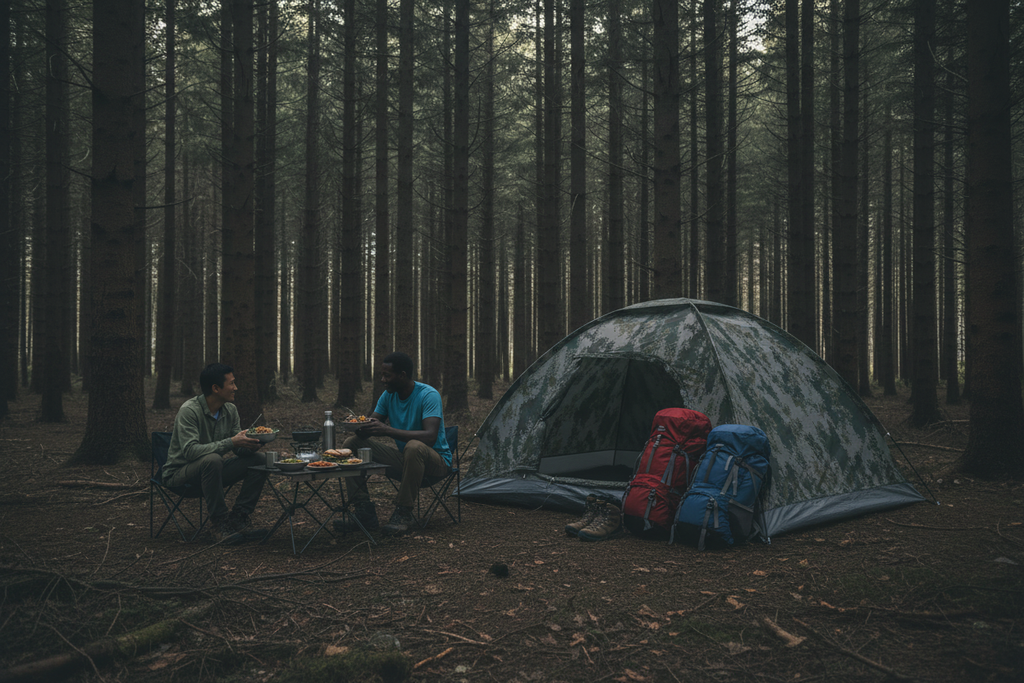 Tente TOMSHOO camo 2 personnes forêt sombre