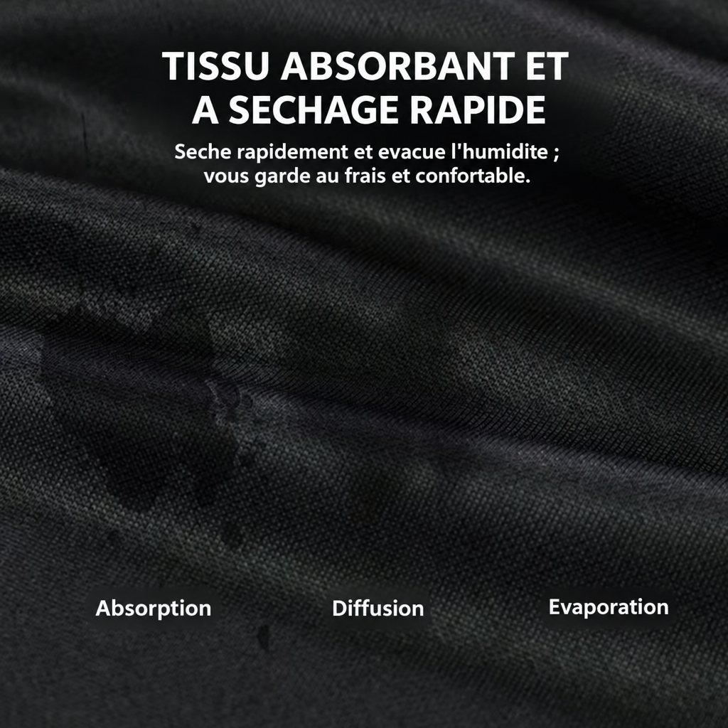 Tissu absorbant et à séchage rapide en français